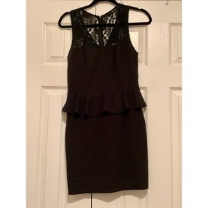 Black peplum dress